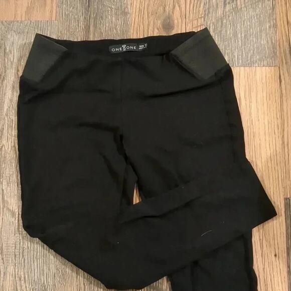 one 5 one elastic waist black trousers size M - Picture 1 of 3
